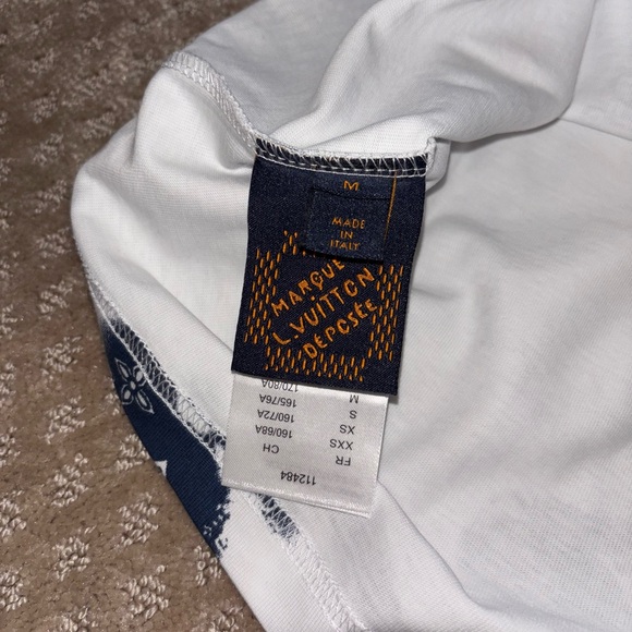 Louis Vuitton Navy and White Patterned Tee - Picture 2 of 3